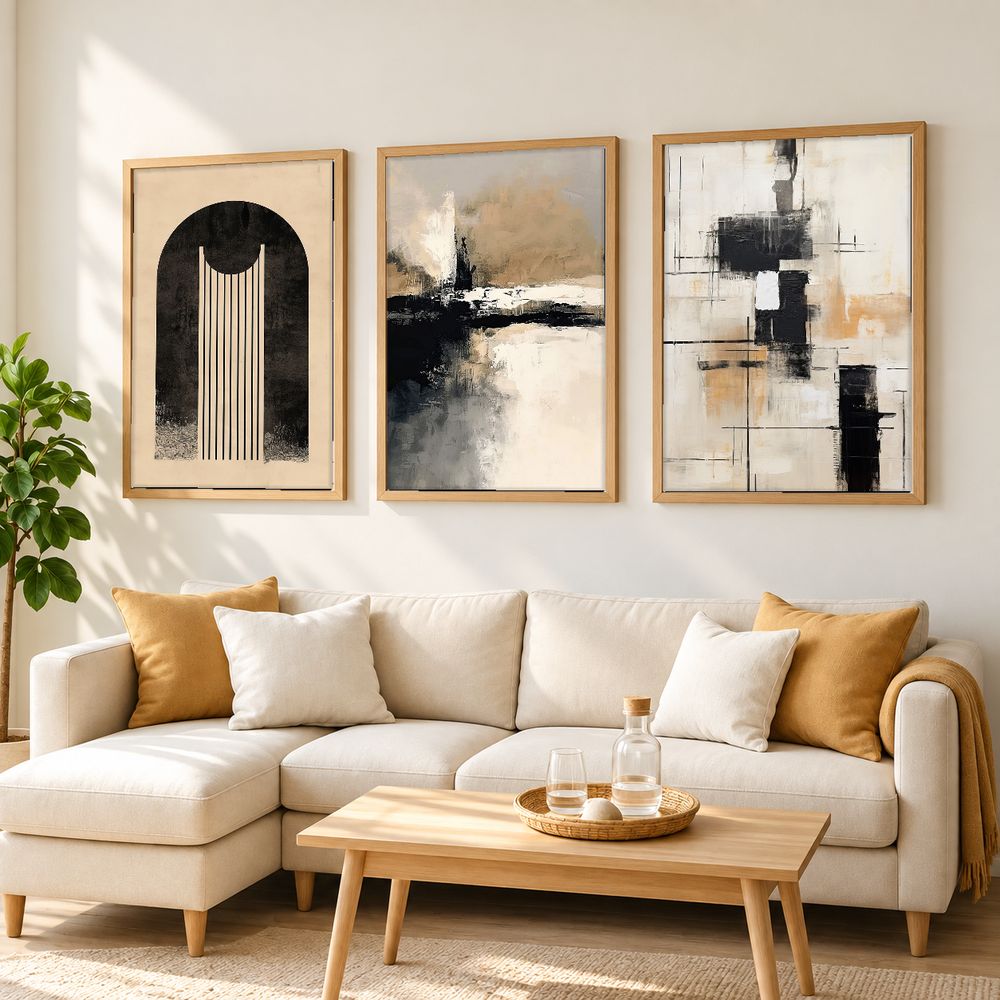 Set de 3 cuadros decorativos que combinan