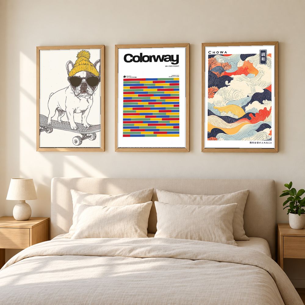 Set de 3 cuadros decorativos que combinan