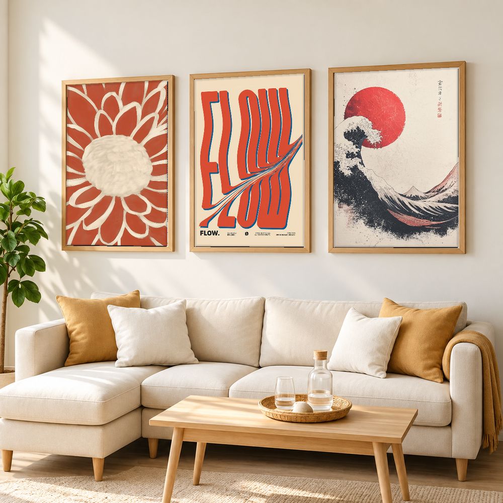 Set de 3 cuadros decorativos que combinan
