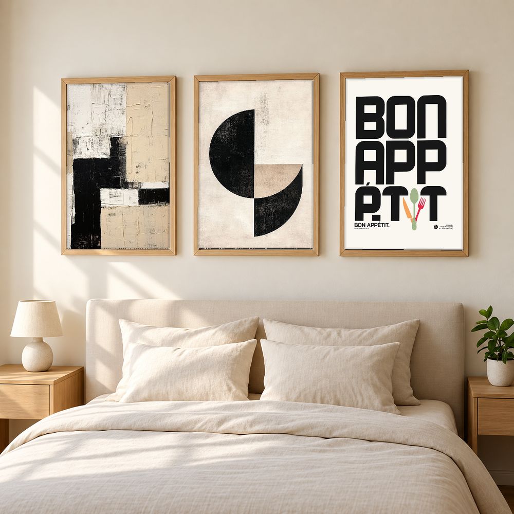Set de 3 cuadros decorativos que combinan