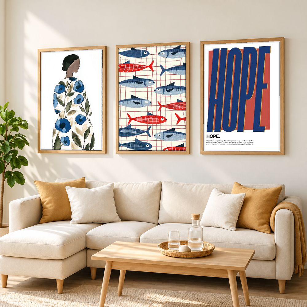Set de 3 cuadros decorativos que combinan