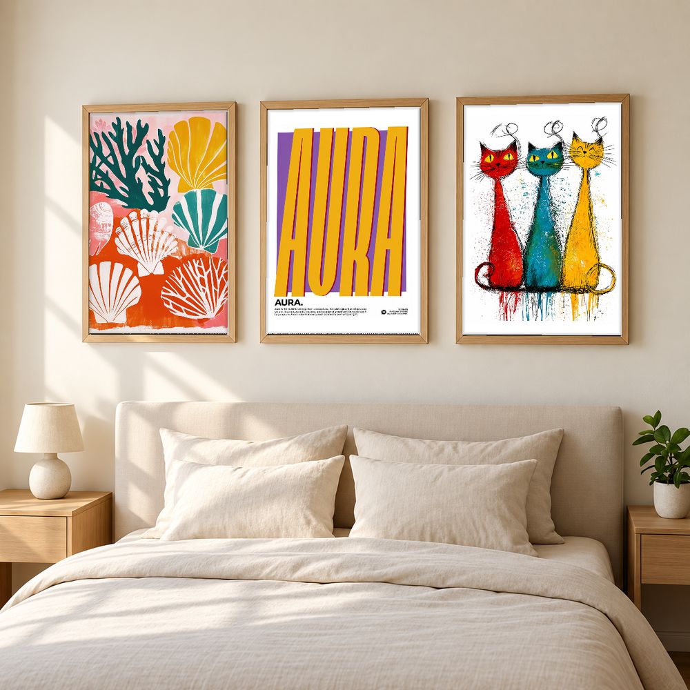 Set de 3 cuadros decorativos que combinan