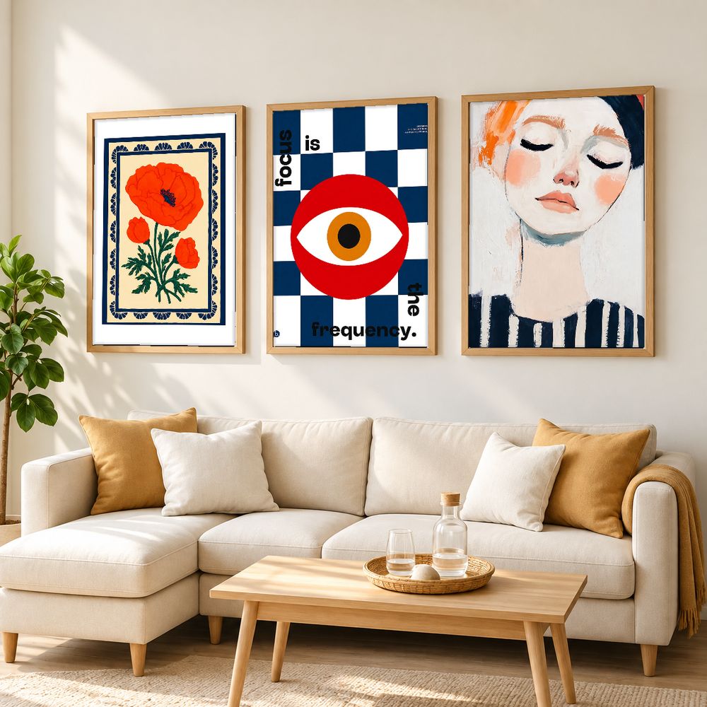 Set de 3 cuadros decorativos que combinan