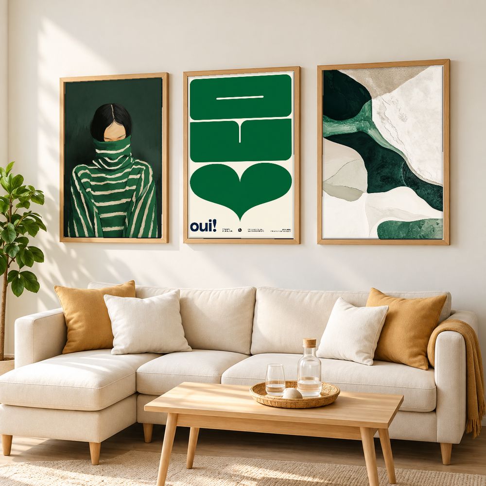 Set de 3 cuadros decorativos que combinan