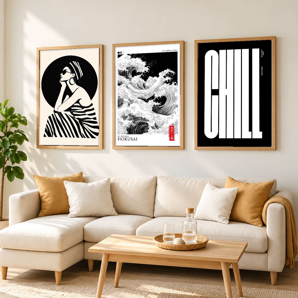 Set de 3 cuadros decorativos que combinan
