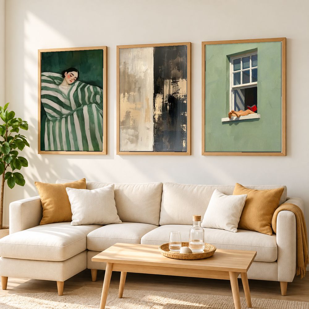 Set de 3 cuadros decorativos que combinan