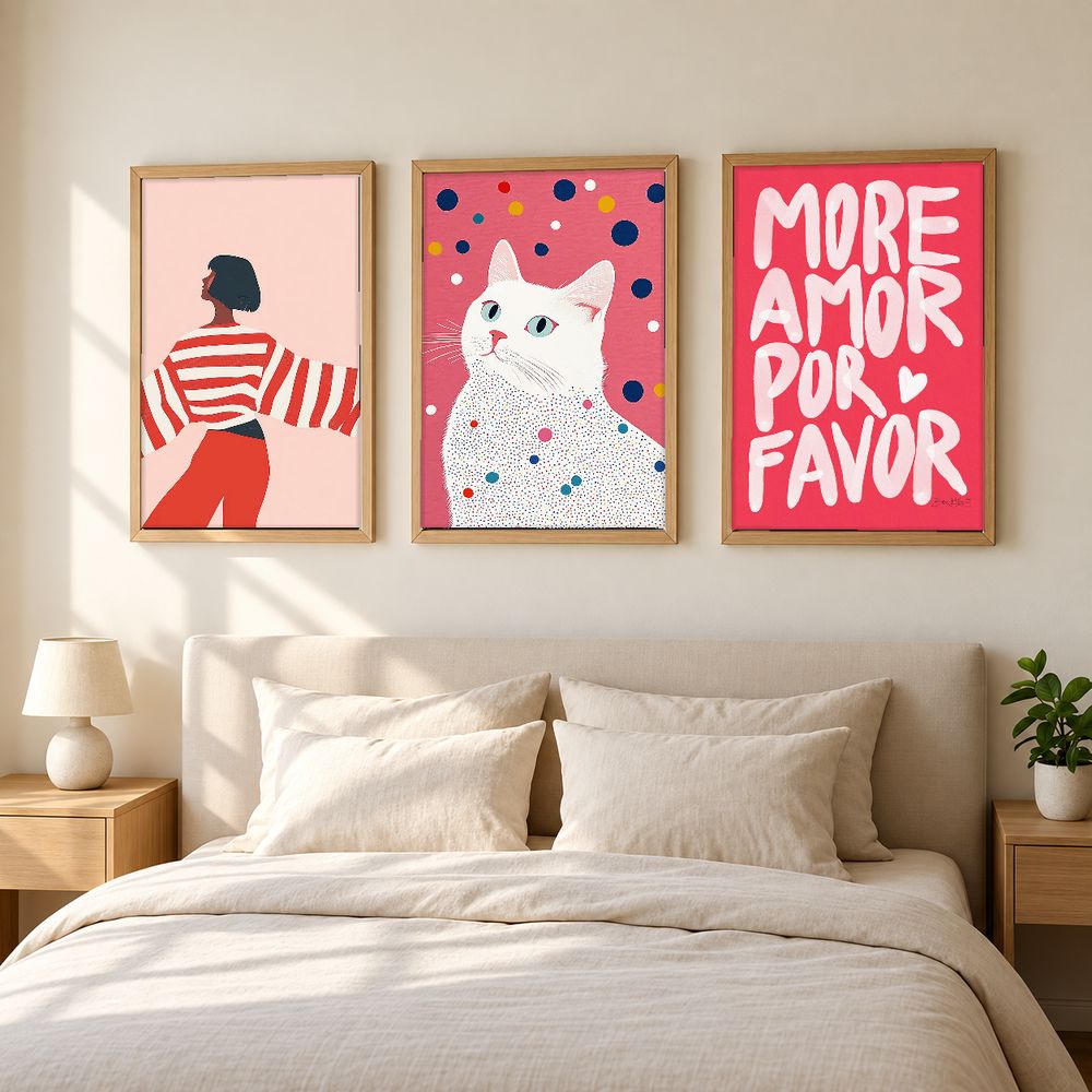 Set de 3 cuadros decorativos que combinan