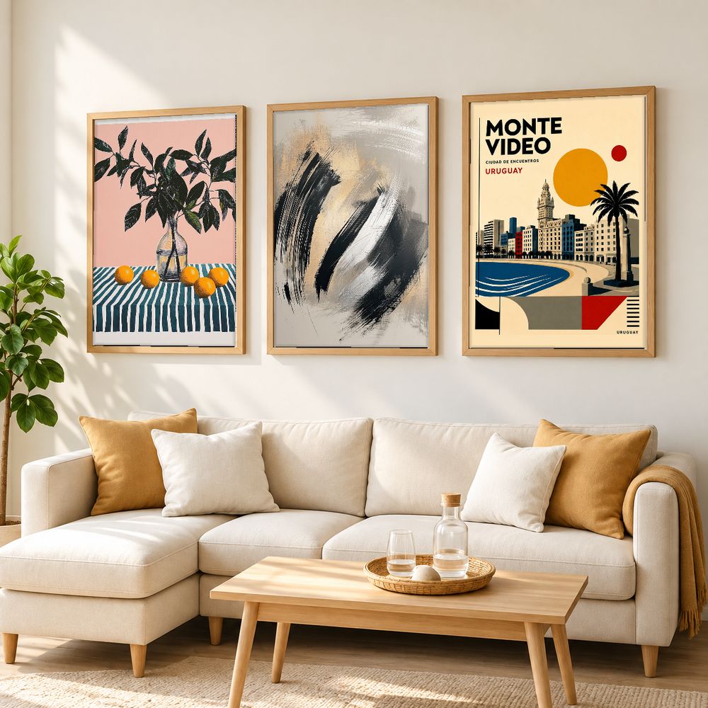 Set de 3 cuadros decorativos que combinan
