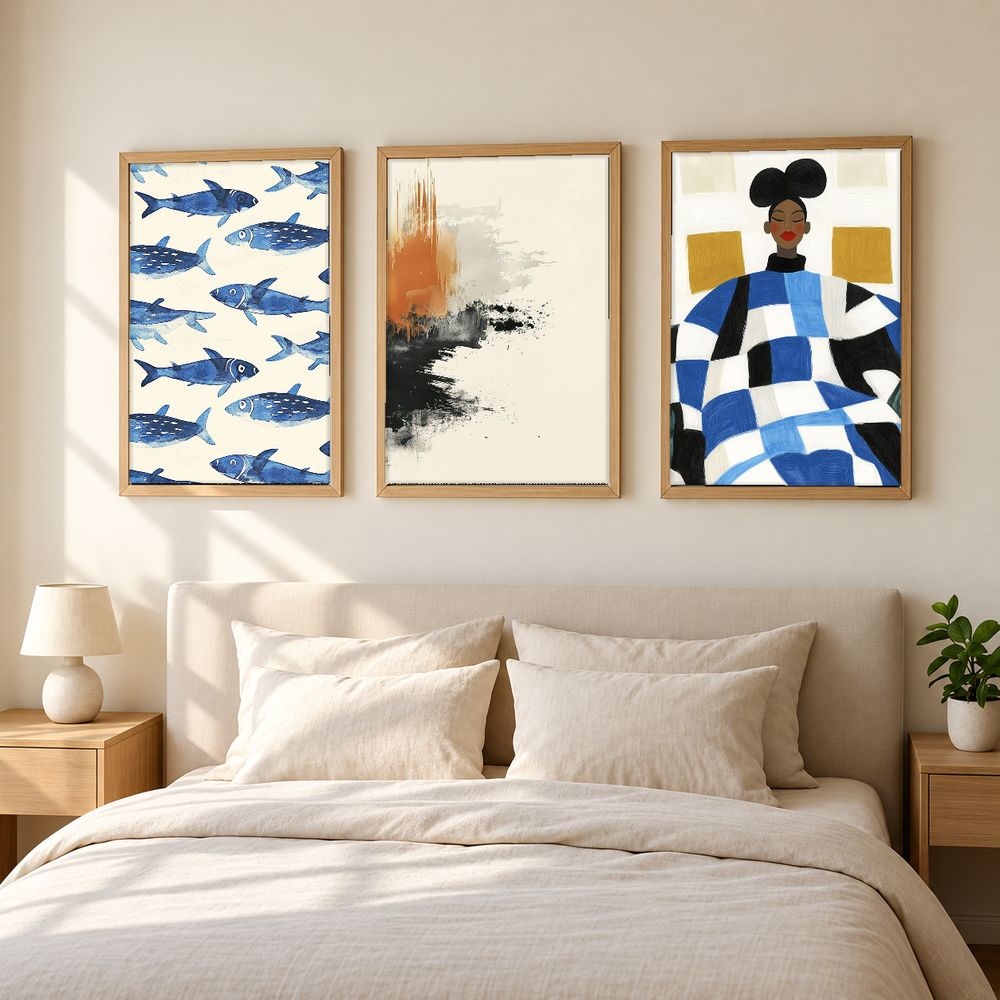 Set de 3 cuadros decorativos que combinan