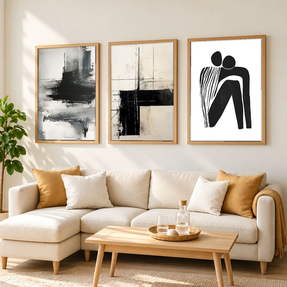 Set de 3 cuadros decorativos que combinan