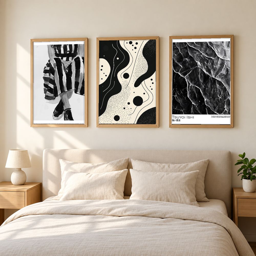 Set de 3 cuadros decorativos que combinan