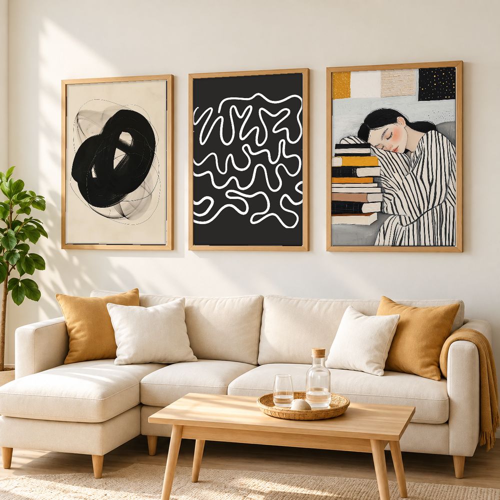 Set de 3 cuadros decorativos que combinan
