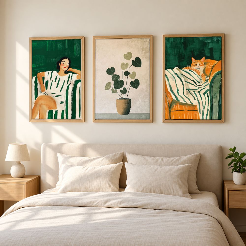 Set de 3 cuadros decorativos que combinan