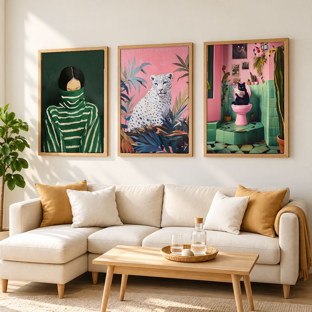 Set de 3 cuadros decorativos que combinan
