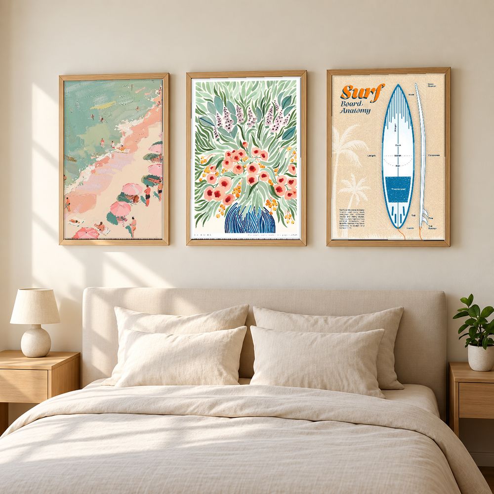 Set de 3 cuadros decorativos que combinan