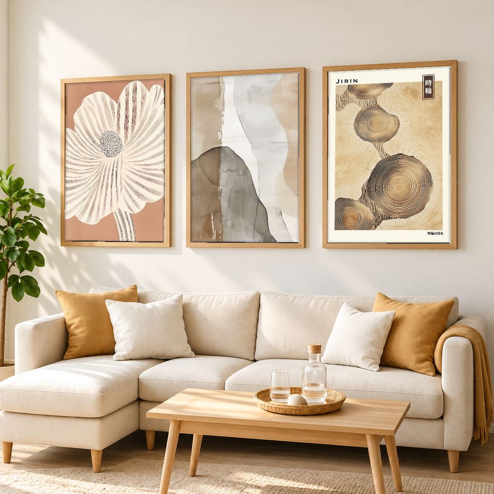 Set de 3 cuadros decorativos que combinan