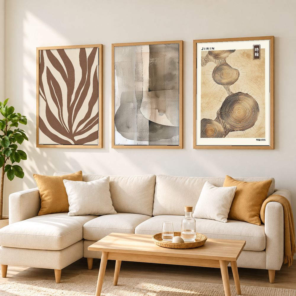 Set de 3 cuadros decorativos que combinan
