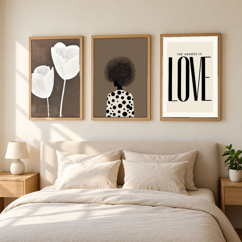 Set de 3 cuadros decorativos que combinan