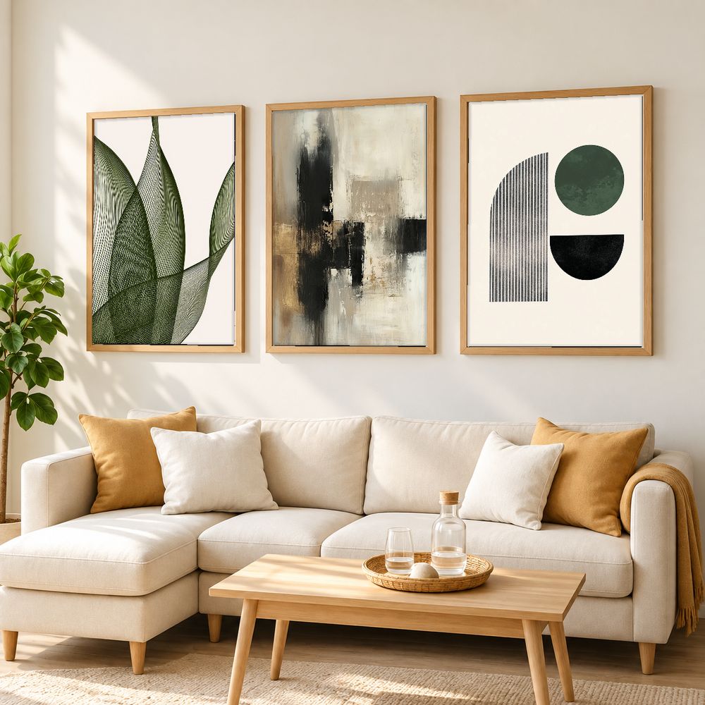 Set de 3 cuadros decorativos que combinan