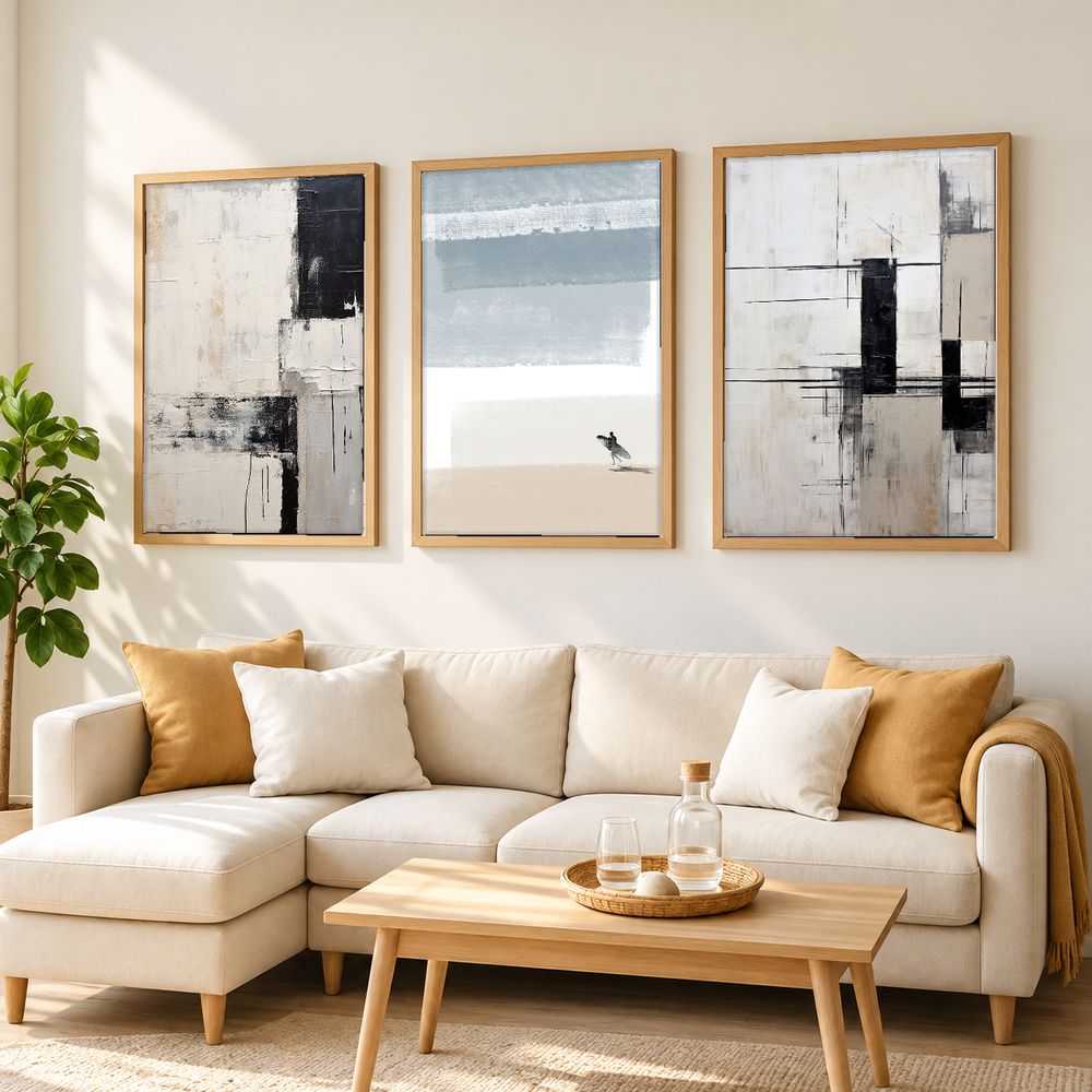Set de 3 cuadros decorativos que combinan