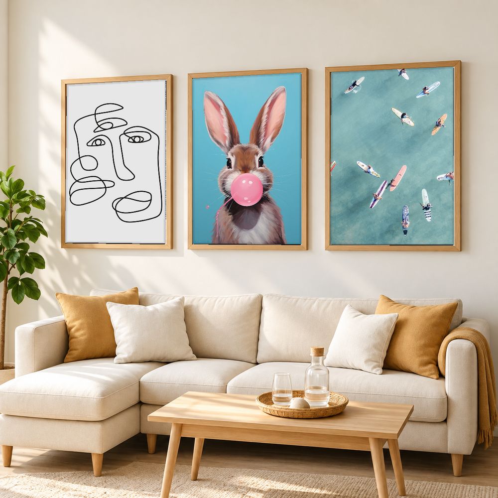 Set de 3 cuadros decorativos que combinan