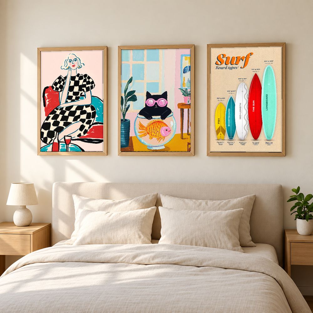 Set de 3 cuadros decorativos que combinan