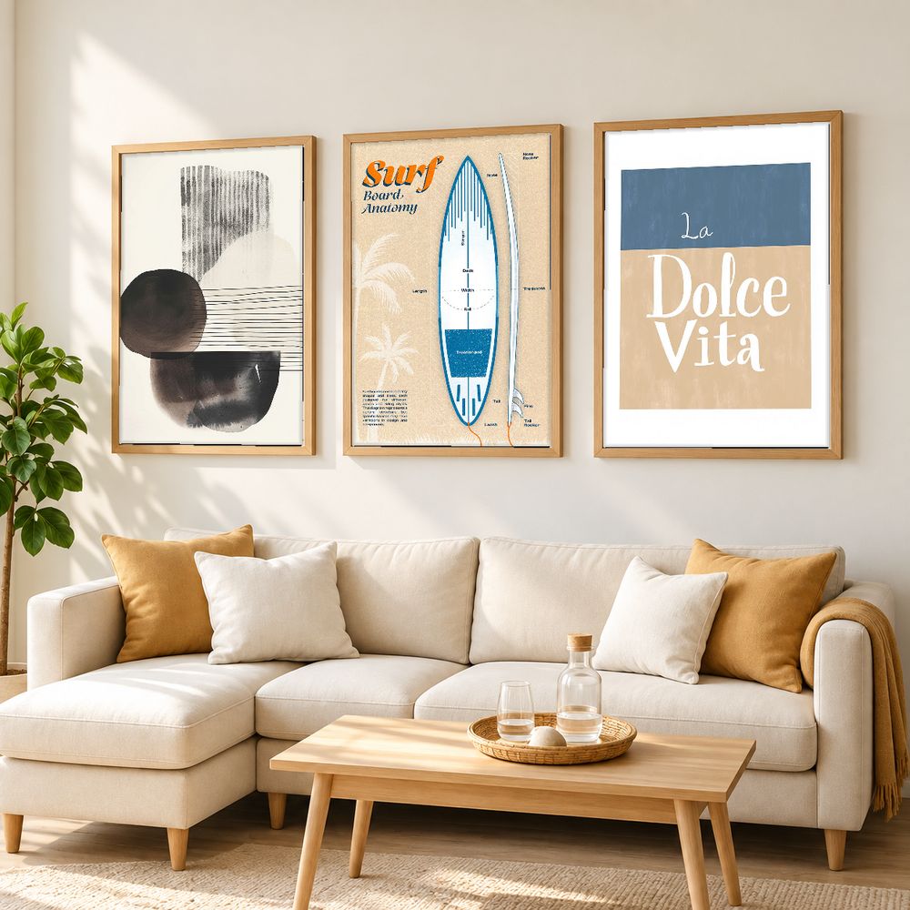 Set de 3 cuadros decorativos que combinan