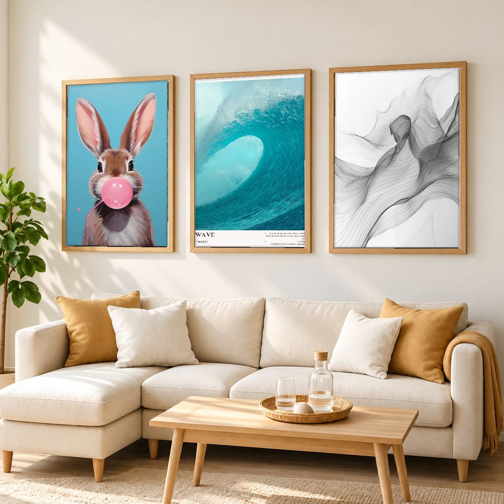 Set de 3 cuadros decorativos que combinan
