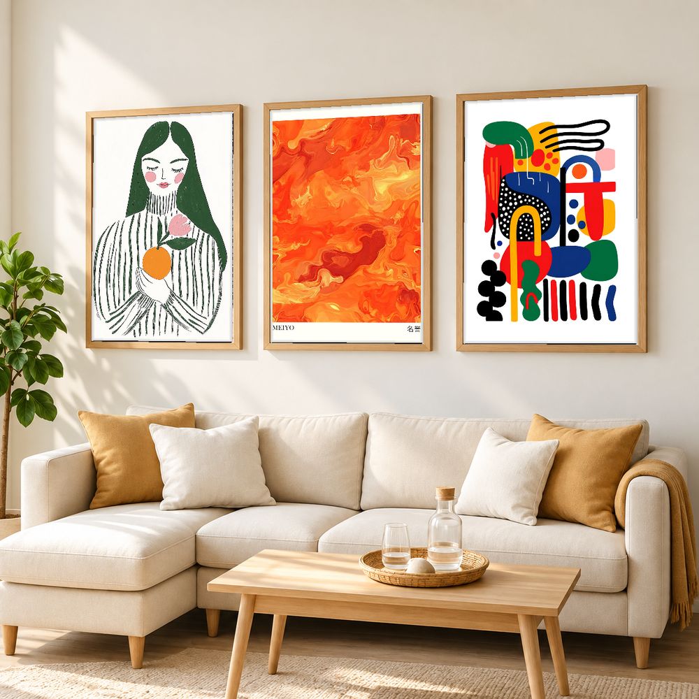 Set de 3 cuadros decorativos que combinan