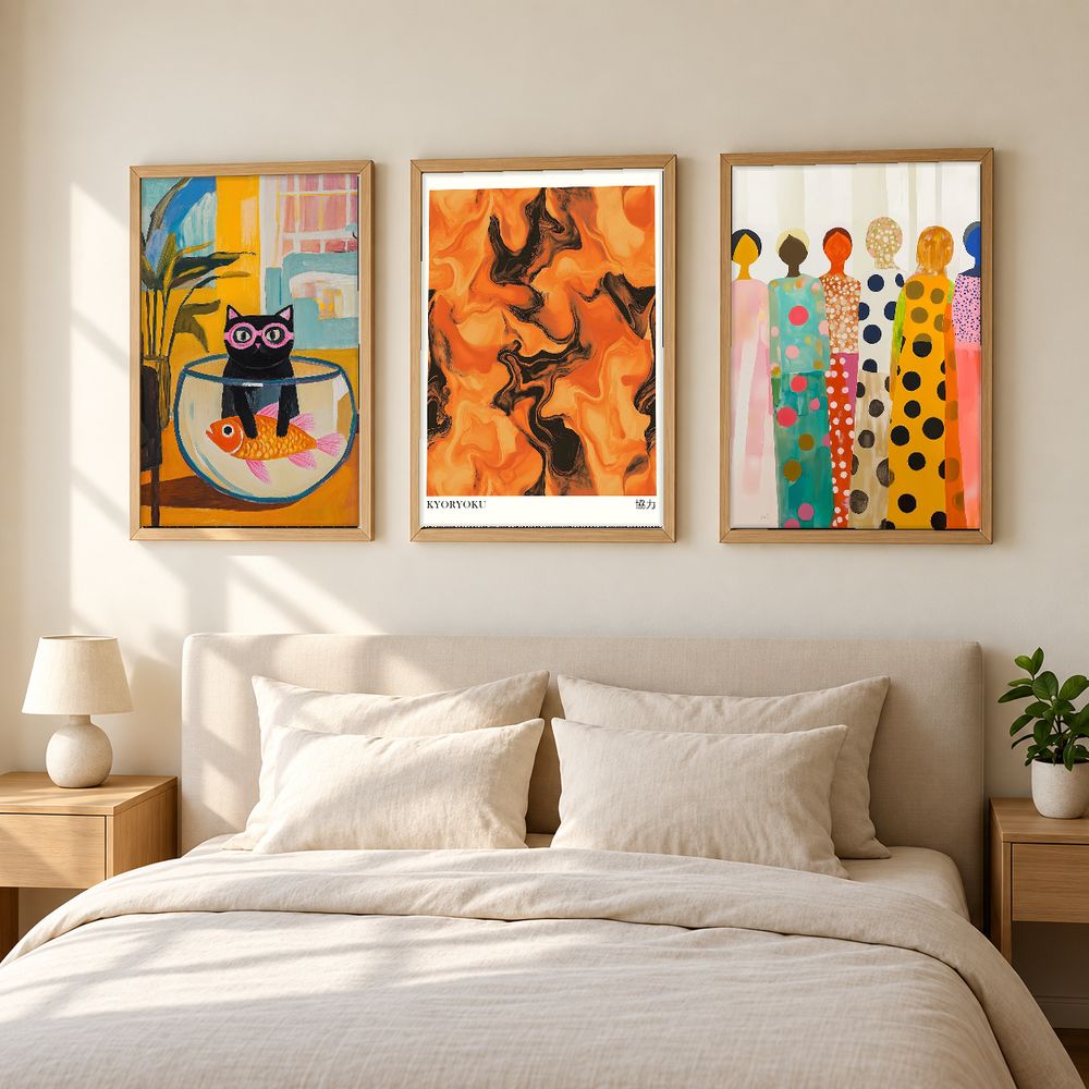 Set de 3 cuadros decorativos que combinan