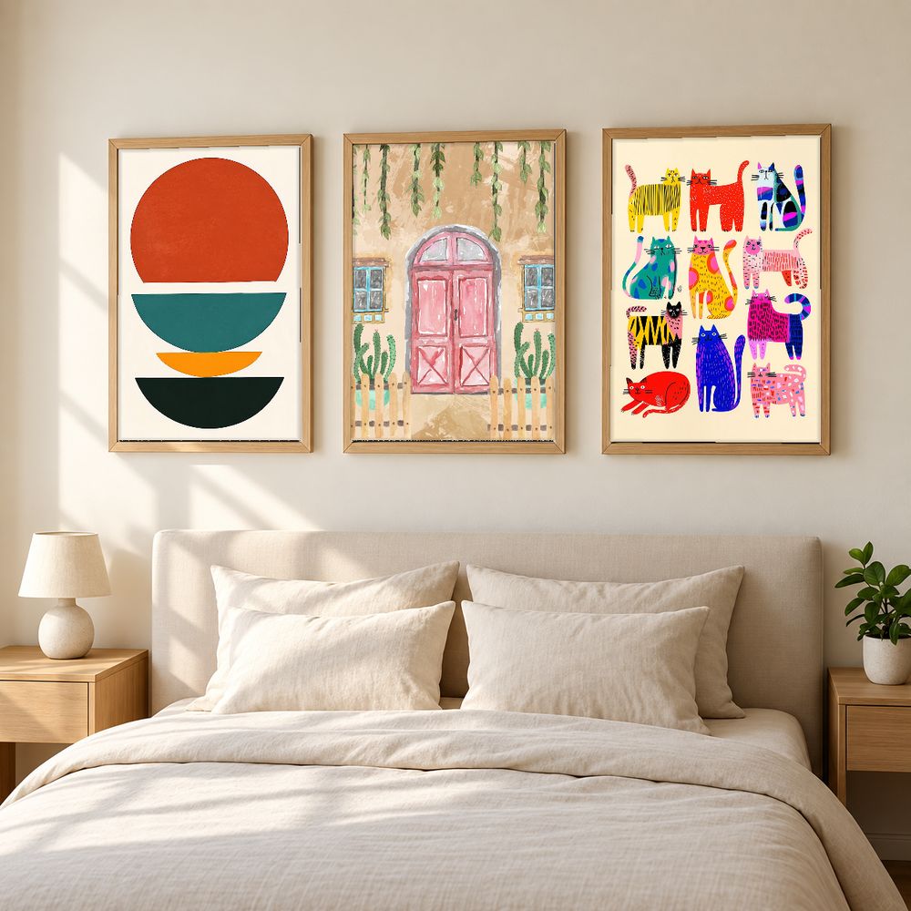 Set de 3 cuadros decorativos que combinan