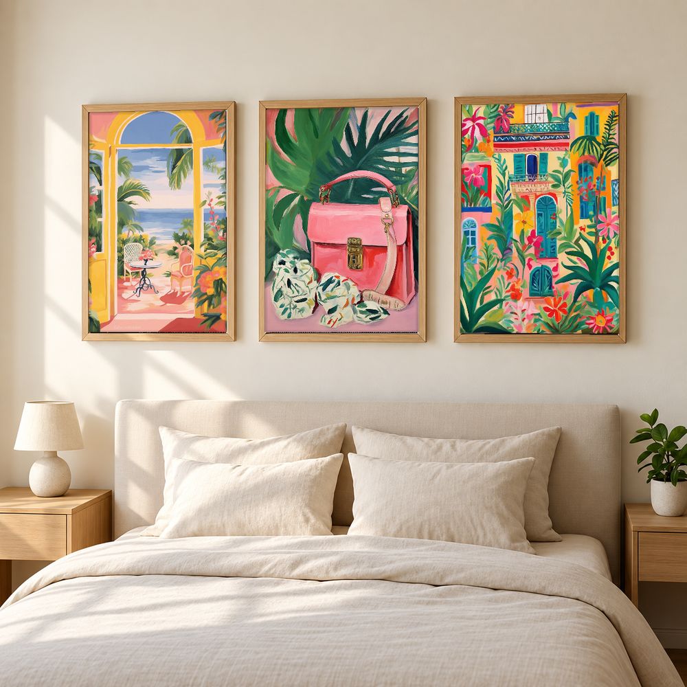 Set de 3 cuadros decorativos que combinan