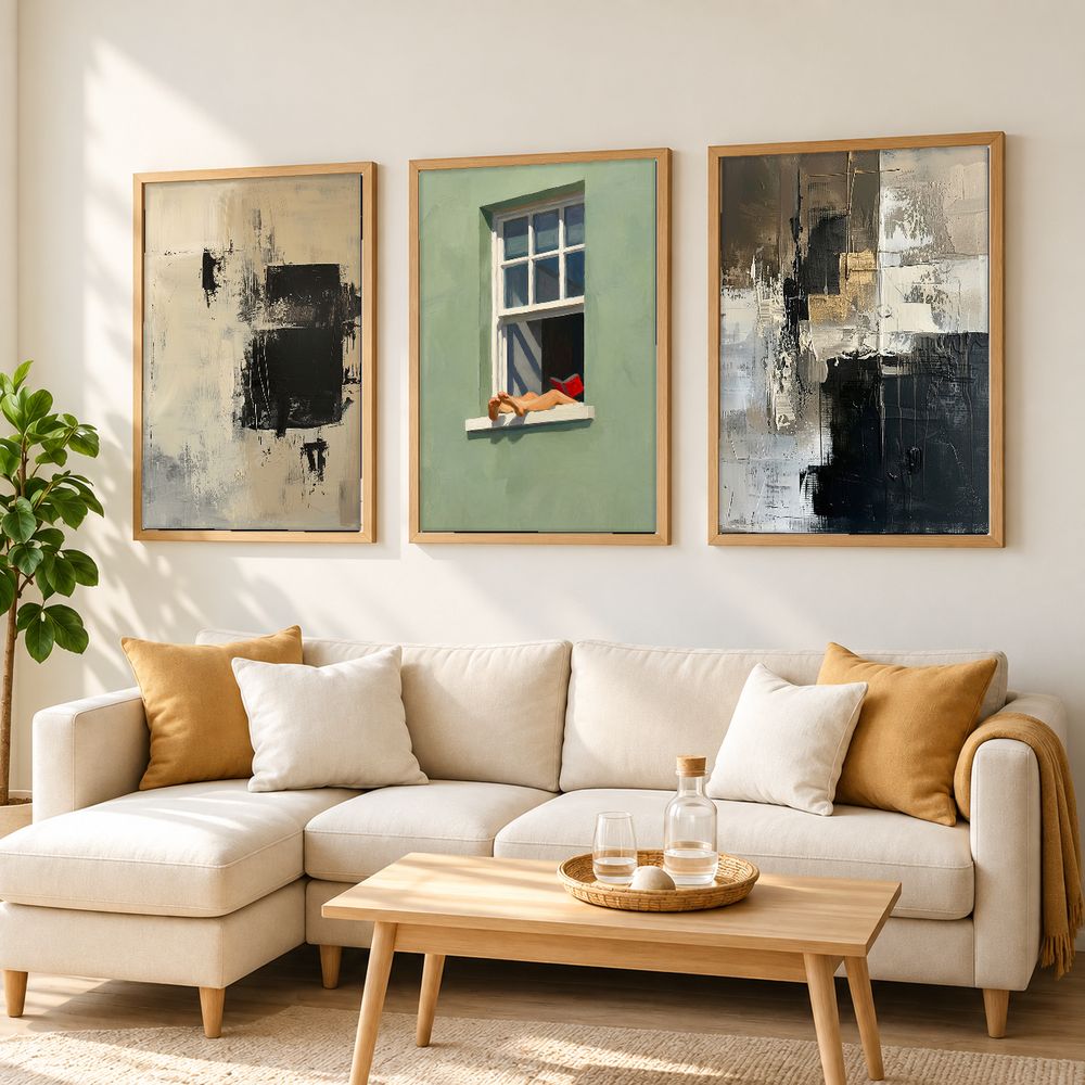 Set de 3 cuadros decorativos que combinan