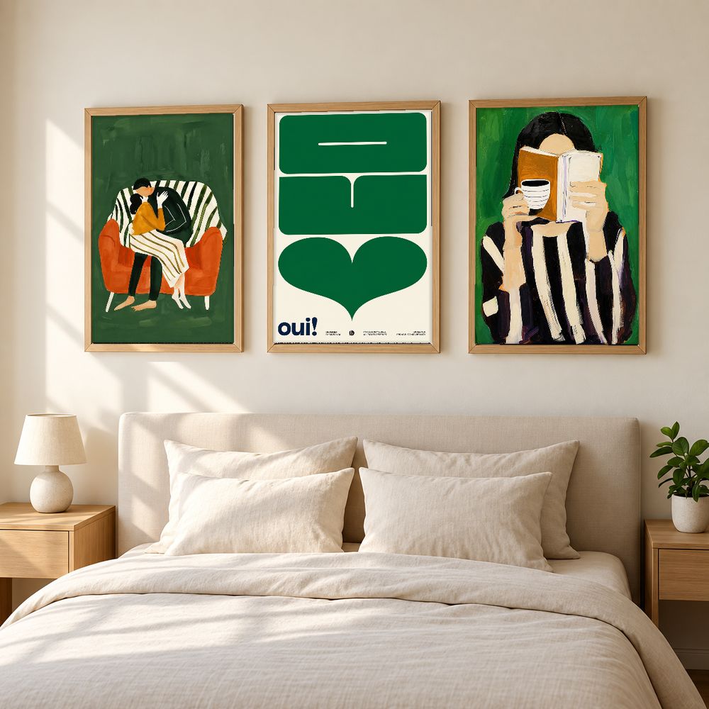 Set de 3 cuadros decorativos que combinan