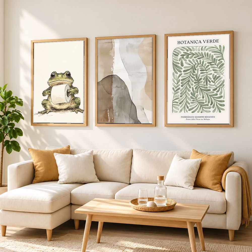 Set de 3 cuadros decorativos que combinan