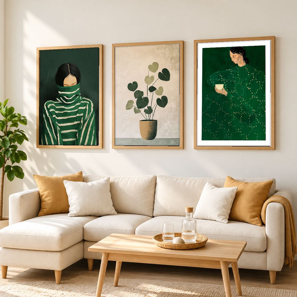 Set de 3 cuadros decorativos que combinan