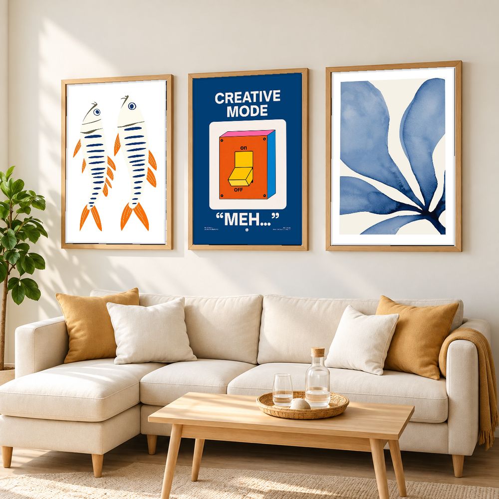 Set de 3 cuadros decorativos que combinan
