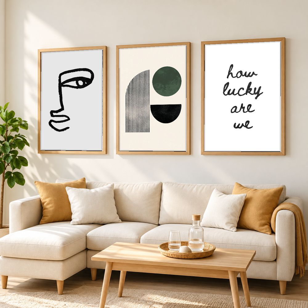Set de 3 cuadros decorativos que combinan