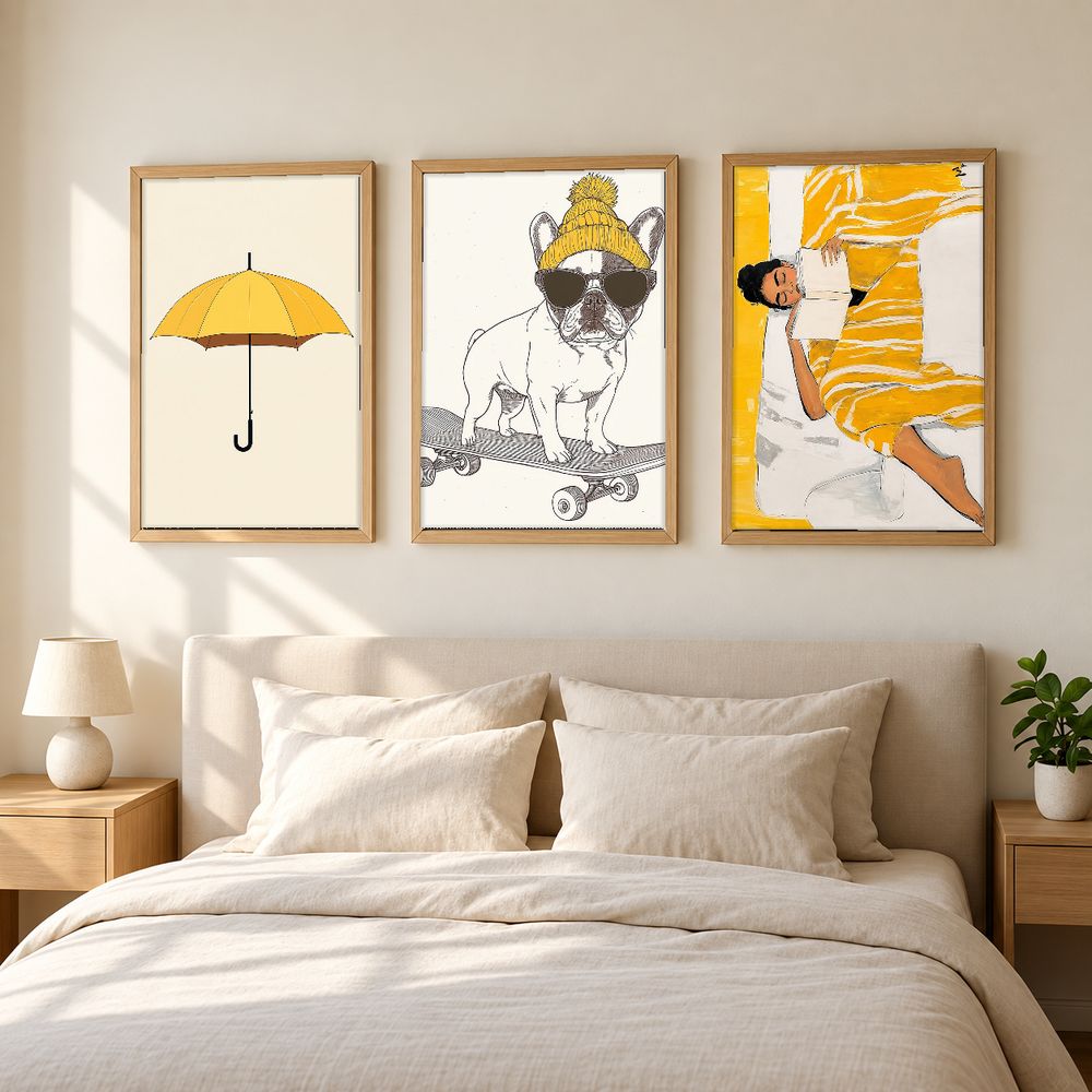 Set de 3 cuadros decorativos que combinan
