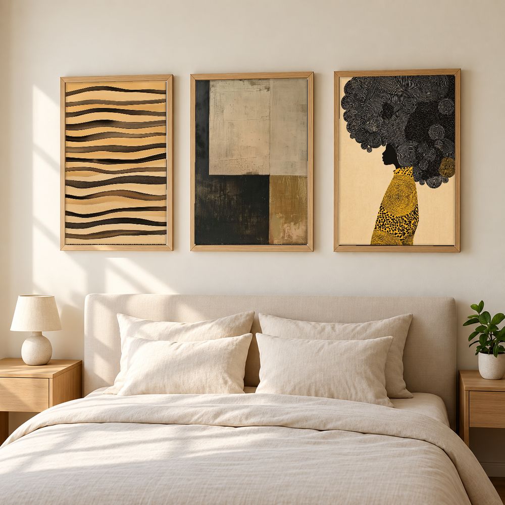 Set de 3 cuadros decorativos que combinan