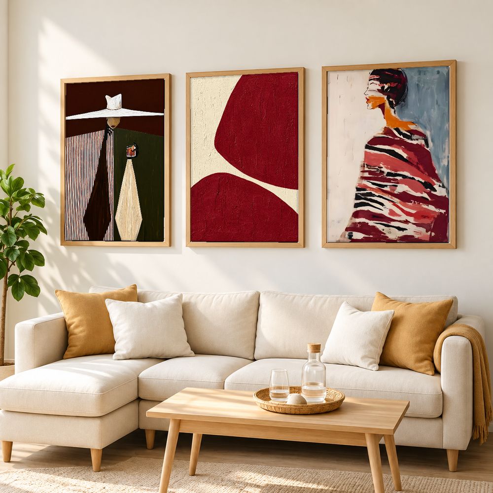 Set de 3 cuadros decorativos que combinan