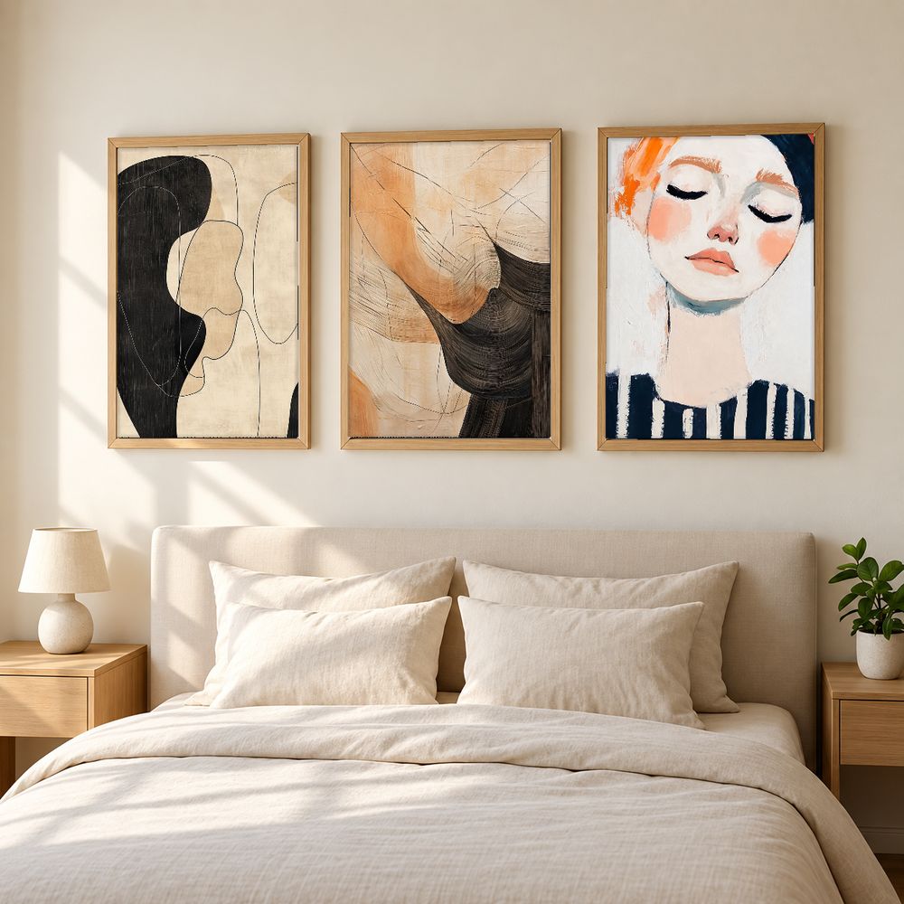 Set de 3 cuadros decorativos que combinan