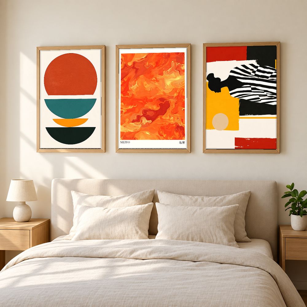 Set de 3 cuadros decorativos que combinan