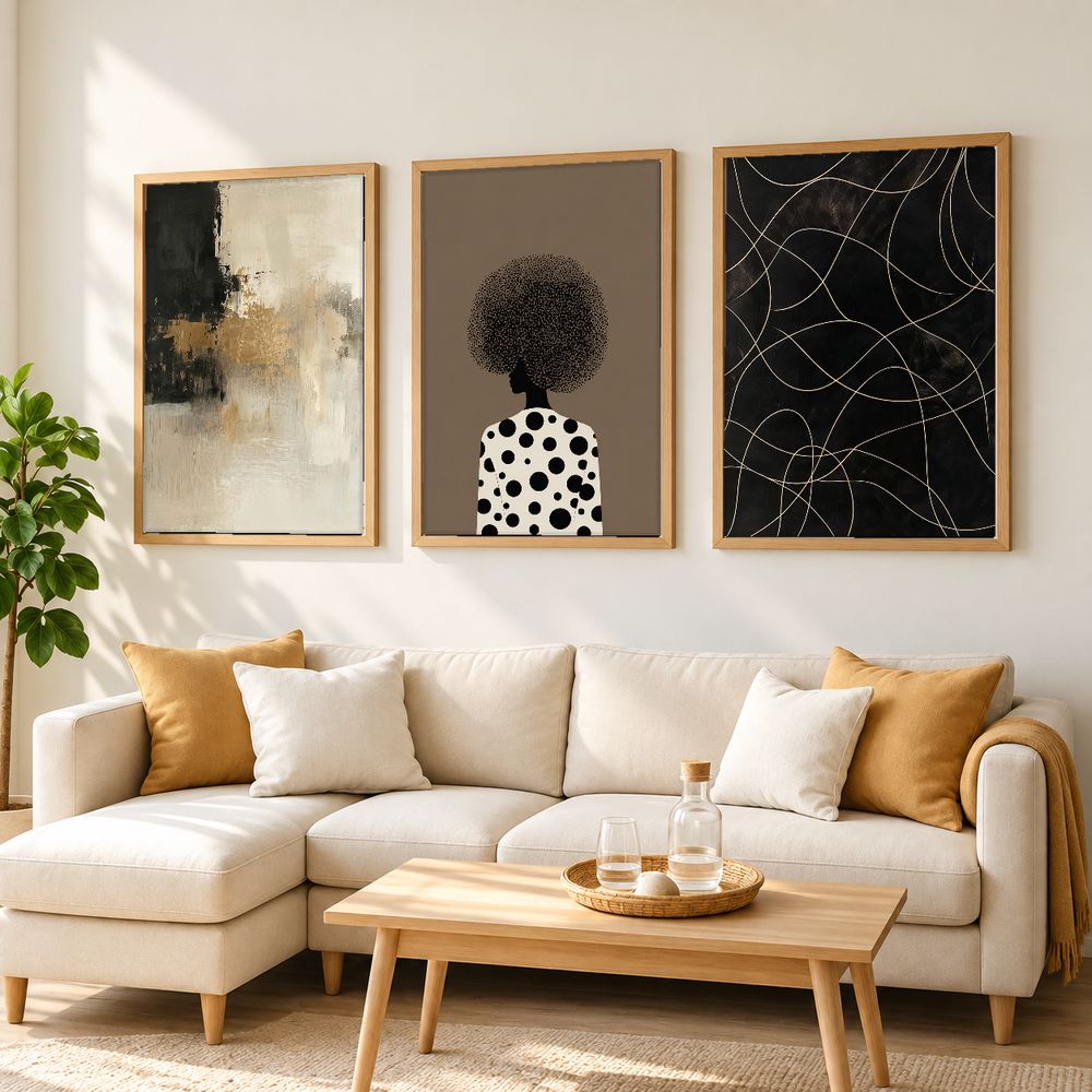 Set de 3 cuadros decorativos que combinan