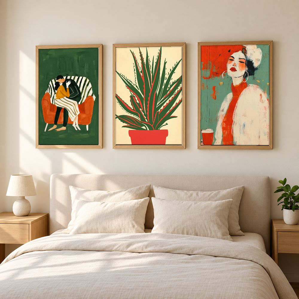 Set de 3 cuadros decorativos que combinan