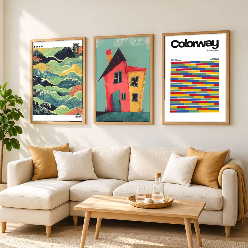 Set de 3 cuadros decorativos que combinan
