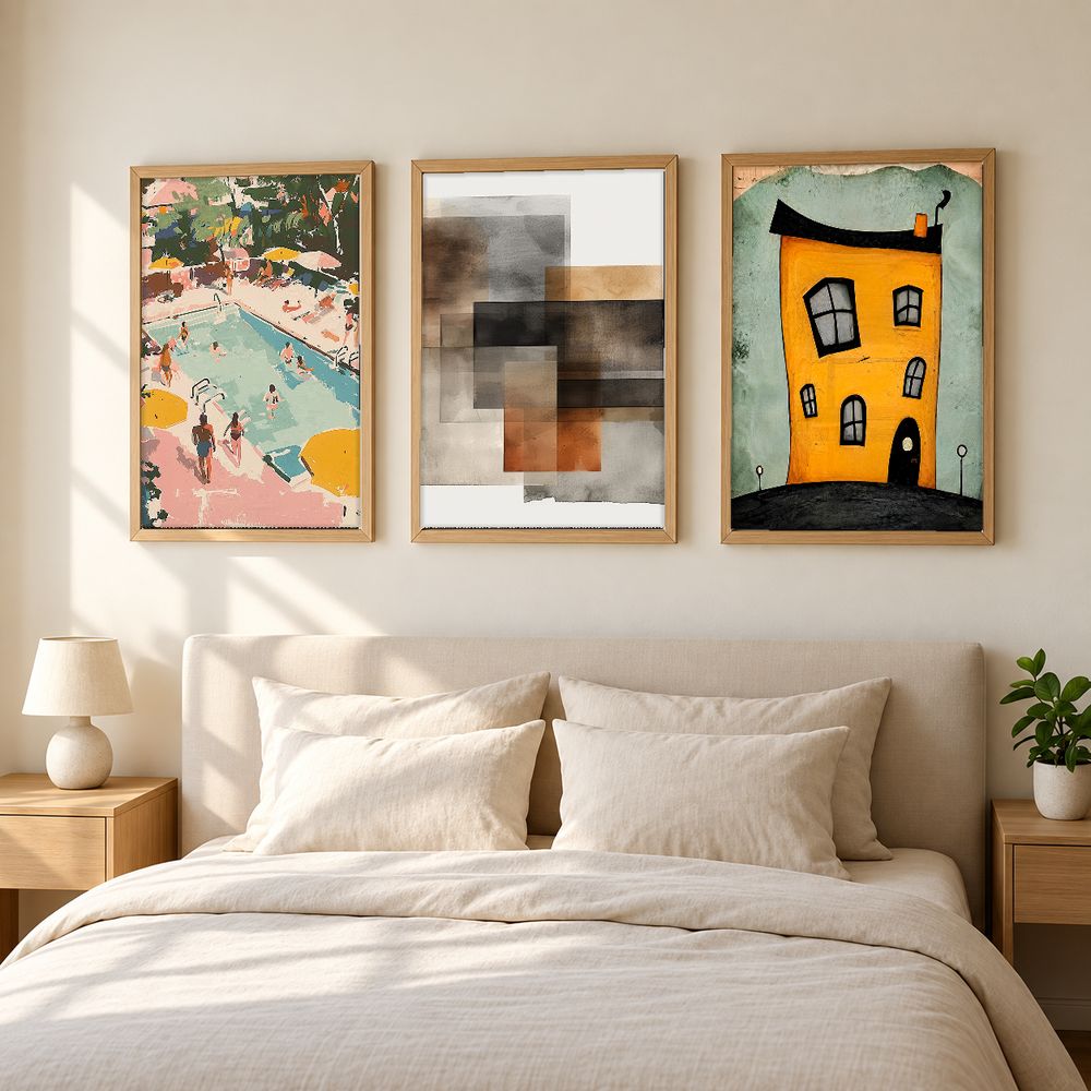 Set de 3 cuadros decorativos que combinan