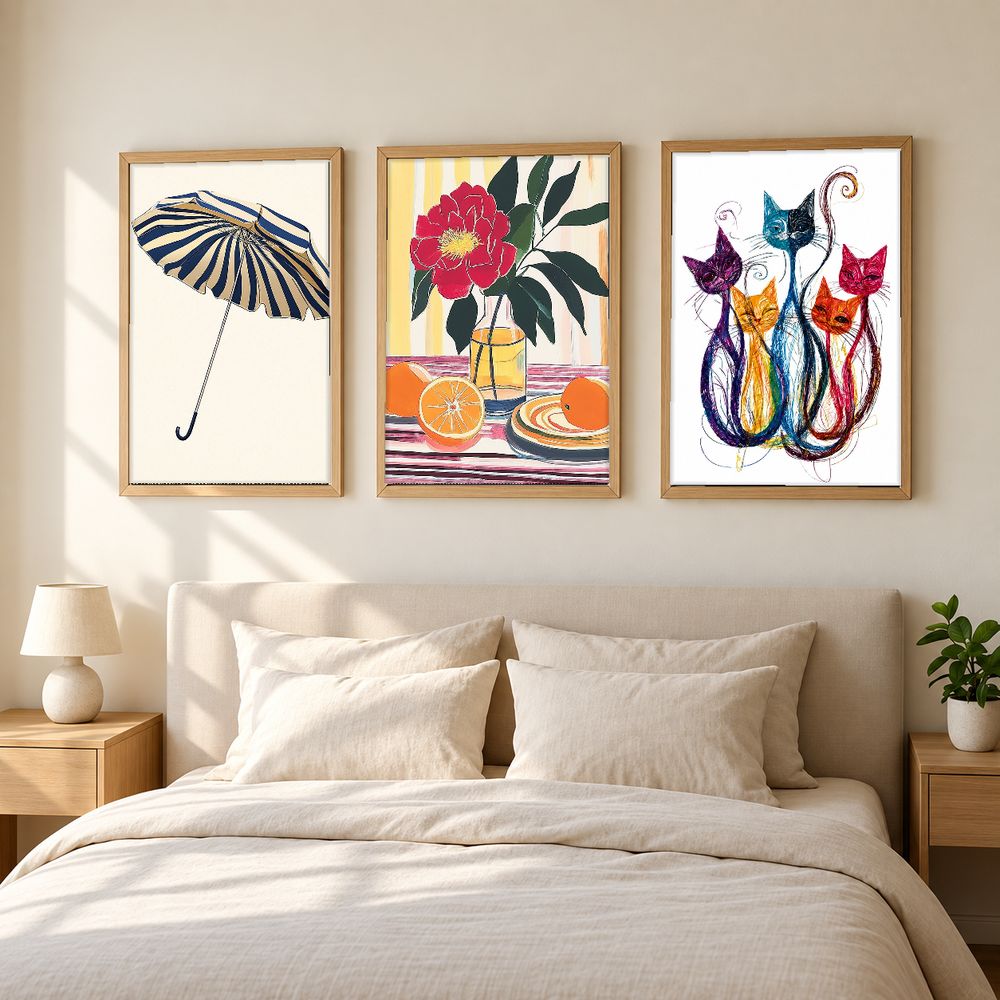 Set de 3 cuadros decorativos que combinan