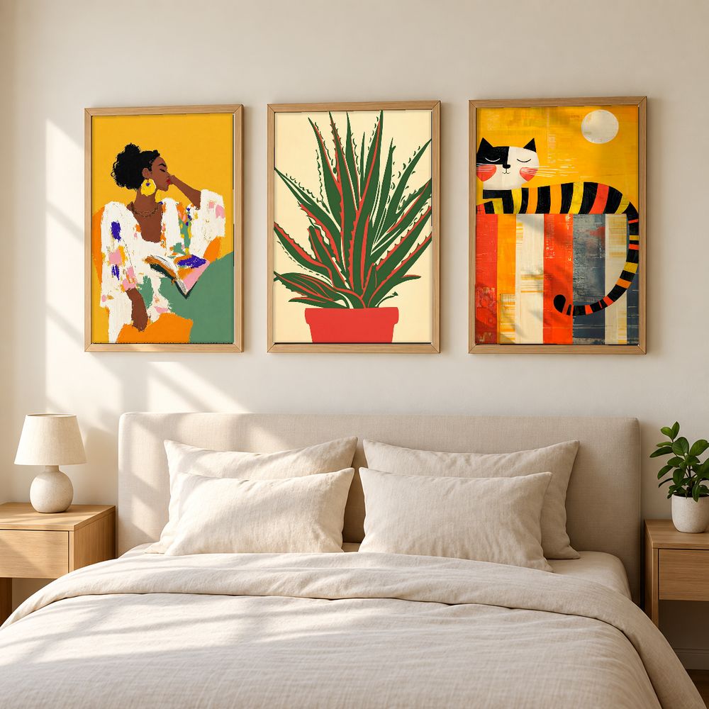 Set de 3 cuadros decorativos que combinan