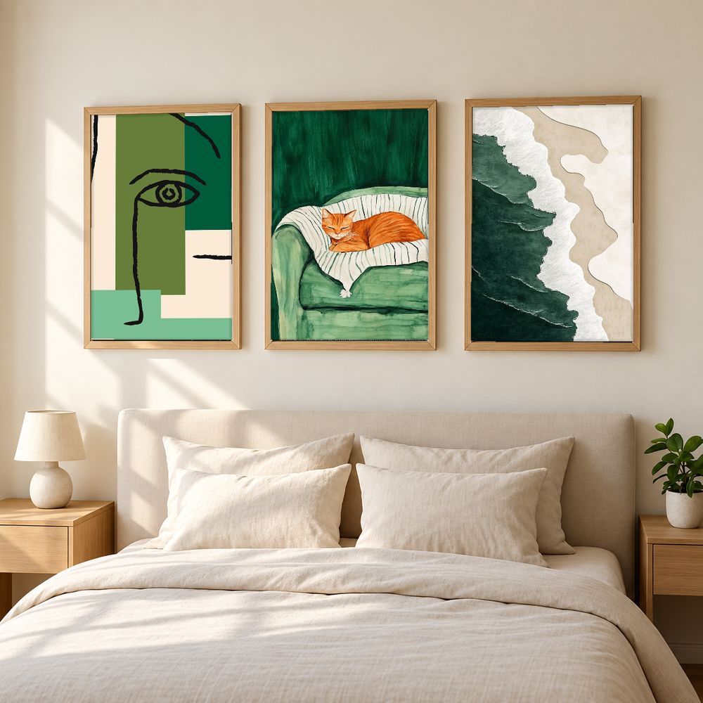 Set de 3 cuadros decorativos que combinan